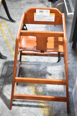 2 Wooden High Chair. 2 Times Your Bid!