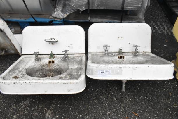 2 ANTIQUE! Single Bay Wall Mount Sink. Unit Was Removed from an 1800s Lancaster City Building. 2 Times Your Bid! - Image 1 of 6