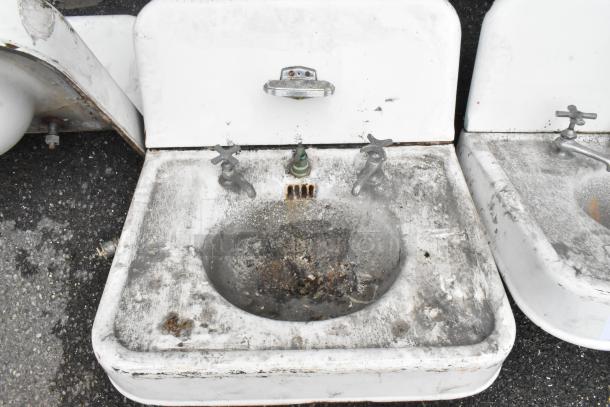 2 ANTIQUE! Single Bay Wall Mount Sink. Unit Was Removed from an 1800s Lancaster City Building. 2 Times Your Bid! - Image 2 of 6
