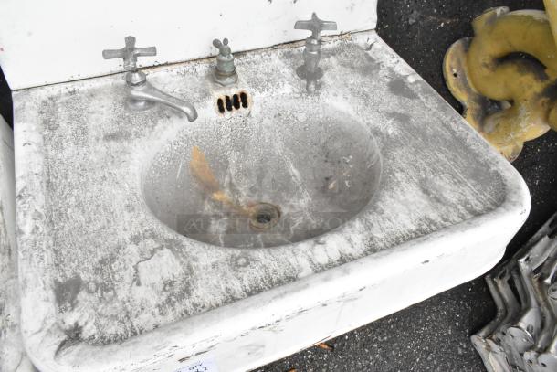 2 ANTIQUE! Single Bay Wall Mount Sink. Unit Was Removed from an 1800s Lancaster City Building. 2 Times Your Bid! - Image 6 of 6