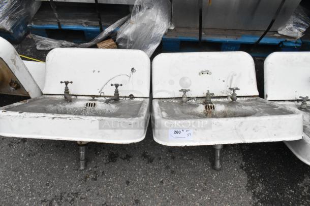 2 ANTIQUE! Single Bay Wall Mount Sink. Unit Was Removed from an 1800s Lancaster City Building. 2 Times Your Bid! - Image 1 of 5
