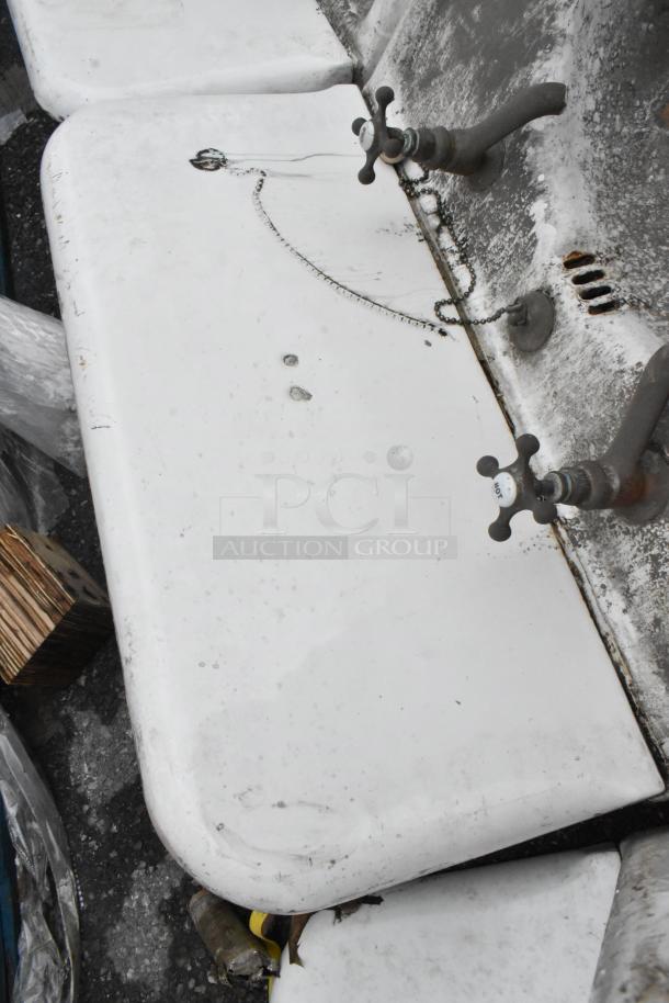 2 ANTIQUE! Single Bay Wall Mount Sink. Unit Was Removed from an 1800s Lancaster City Building. 2 Times Your Bid! - Image 2 of 5