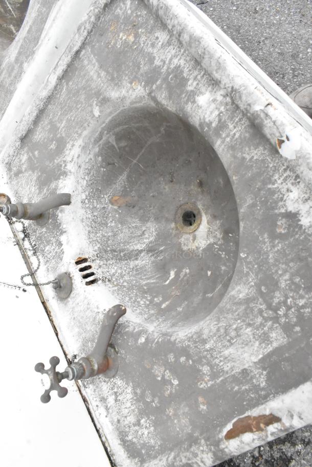 2 ANTIQUE! Single Bay Wall Mount Sink. Unit Was Removed from an 1800s Lancaster City Building. 2 Times Your Bid! - Image 3 of 5