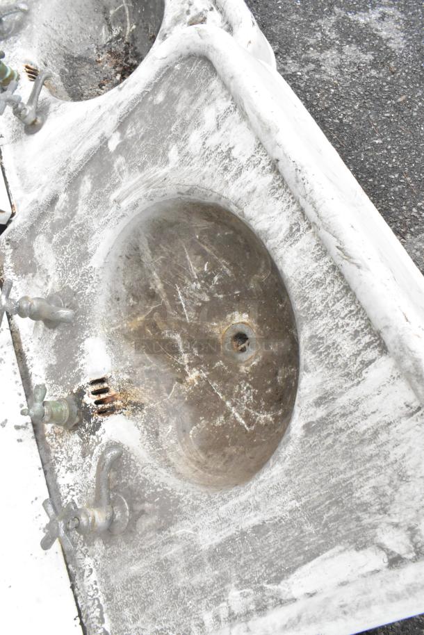 2 ANTIQUE! Single Bay Wall Mount Sink. Unit Was Removed from an 1800s Lancaster City Building. 2 Times Your Bid! - Image 5 of 5