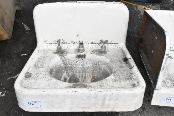 ANTIQUE! Single Bay Wall Mount Sink. Unit Was Removed from an 1800s Lancaster City Building. - Image 1 of 4