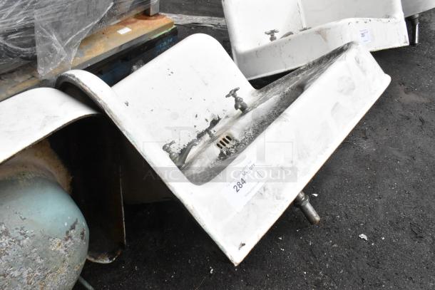 ANTIQUE! Single Bay Wall Mount Sink. Unit Was Removed from an 1800s Lancaster City Building. - Image 2 of 4