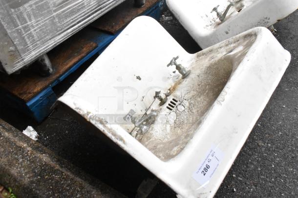 ANTIQUE! Single Bay Wall Mount Sink. Unit Was Removed from an 1800s Lancaster City Building. - Image 2 of 4