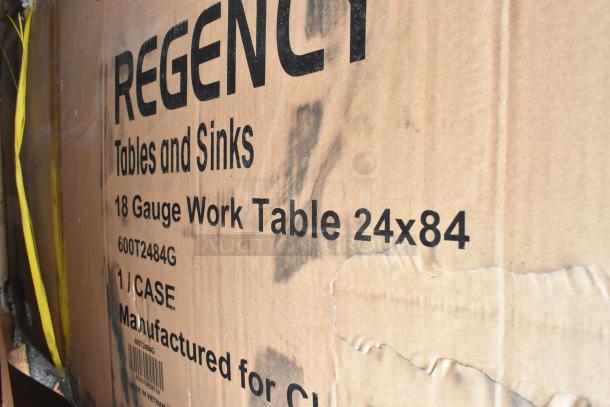 10 BRAND NEW SCRATCH AND DENT! Items Including 600T3048G Regency 30" x 48" 18-Gauge 304 Stainless Steel Commercial Work Table with Galvanized Legs and Undershelf, 600T2484G Regency 24" x 84" 18-Gauge 304 Stainless Steel Commercial Work Table with Galvanized Legs and Undershelf, 600WR63 Regency 63" Wall Mounted Slanted Rack Shelf. 10 Times Your Bid! - Image 7 of 7