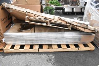 4 BRAND NEW SCRATCH AND DENT! Items Including Dunnage Style Shelf, Advance Tabco Unit. 4 Times Your Bid!