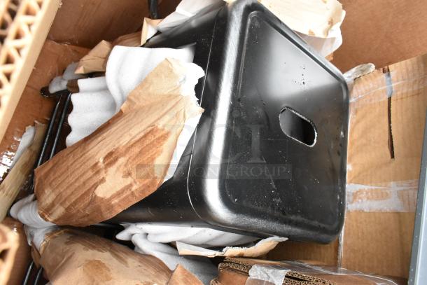 10 BRAND NEW SCRATCH AND DENT! Items Including 600DC1848 Regency 18" x 48" 18 Gauge Type 304 Stainless Steel Dish Cabinet with Adjustable Midshelf, 427BASEBLTDN Lancaster Table & Seating Black Steel Bolt-Down Umbrella Base, 612FHL1230 Choice Foil Steam Table Pan Lid - Half Size - 100/Case. 10 Times Your Bid! - Image 8 of 9