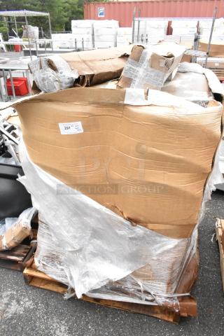 15 BRAND NEW SCRATCH AND DENT! Items Including 427SM32RNDVE Lancaster Table & Seating Excalibur 32" Round Table Top with Smooth Versilla Finish, 427CSFRBSBLK Lancaster Table & Seating Bistro Series Black Teslin Outdoor Side Chair, 844FNGRMT1 Choice Black Rubber Finger-Scraper Top Anti-Fatigue Mat - 1/2" Thick. 15 Times Your Bid!