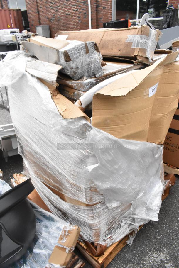 15 BRAND NEW SCRATCH AND DENT! Items Including 427SM32RNDVE Lancaster Table & Seating Excalibur 32" Round Table Top with Smooth Versilla Finish, 427CSFRBSBLK Lancaster Table & Seating Bistro Series Black Teslin Outdoor Side Chair, 844FNGRMT1 Choice Black Rubber Finger-Scraper Top Anti-Fatigue Mat - 1/2" Thick. 15 Times Your Bid! - Image 2 of 7