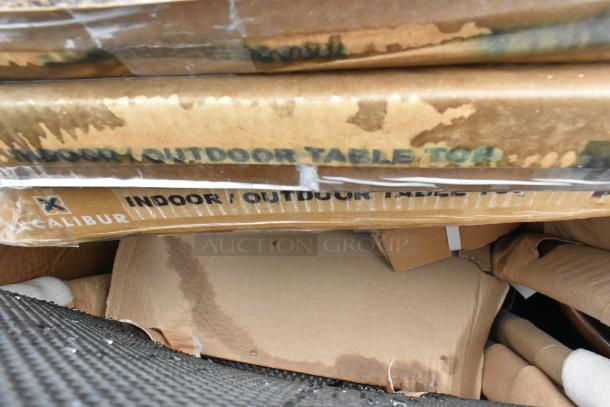 15 BRAND NEW SCRATCH AND DENT! Items Including 427SM32RNDVE Lancaster Table & Seating Excalibur 32" Round Table Top with Smooth Versilla Finish, 427CSFRBSBLK Lancaster Table & Seating Bistro Series Black Teslin Outdoor Side Chair, 844FNGRMT1 Choice Black Rubber Finger-Scraper Top Anti-Fatigue Mat - 1/2" Thick. 15 Times Your Bid! - Image 4 of 7