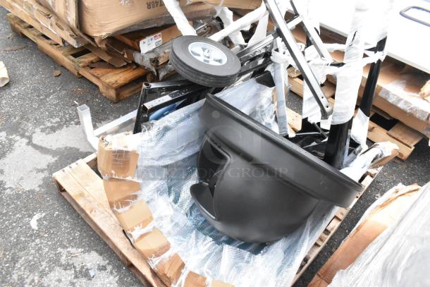 8 BRAND NEW SCRATCH AND DENT! Items Including 600DUN2036 Regency 36" x 20" x 8" Aluminum Dunnage Rack - 1630 lb. Capacity, Trah Can Lid. 8 Times Your Bid! - Image 3 of 6