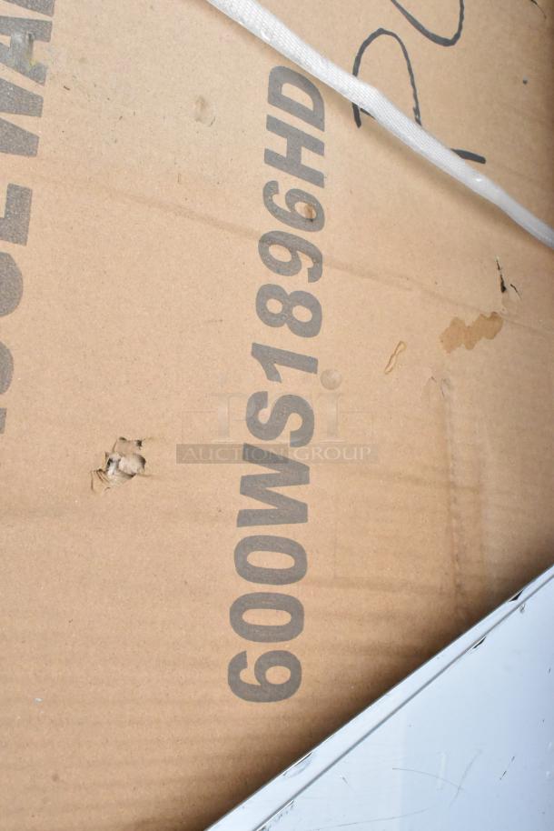 10 BRAND NEW SCRATCH AND DENT! Items Including 600WS1896HD Regency 16 Gauge Stainless Steel 18" x 96" Heavy Duty Wall Shelf, 712B5536D Steelton Stainless Steel Double Tier Speed Rail - 36", 712B5515D Steelton Stainless Steel Double Tier Speed Rail - 15", 600CDT48R Regency 16 Gauge 4' Clean Dish Table - Right Drainboard, 16436RTFWHM Lancaster Table & Seating 36" Round Thermo-Formed MDF Table Top with White Marble Finish, 600T3060G Regency 30" x 60" 18-Gauge 304 Stainless Steel Commercial Work Table with Galvanized Legs and Undershelf. 10 Times Your BId! - Image 4 of 11