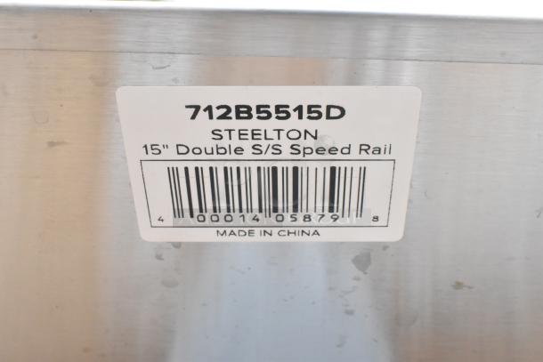10 BRAND NEW SCRATCH AND DENT! Items Including 600WS1896HD Regency 16 Gauge Stainless Steel 18" x 96" Heavy Duty Wall Shelf, 712B5536D Steelton Stainless Steel Double Tier Speed Rail - 36", 712B5515D Steelton Stainless Steel Double Tier Speed Rail - 15", 600CDT48R Regency 16 Gauge 4' Clean Dish Table - Right Drainboard, 16436RTFWHM Lancaster Table & Seating 36" Round Thermo-Formed MDF Table Top with White Marble Finish, 600T3060G Regency 30" x 60" 18-Gauge 304 Stainless Steel Commercial Work Table with Galvanized Legs and Undershelf. 10 Times Your BId! - Image 6 of 11
