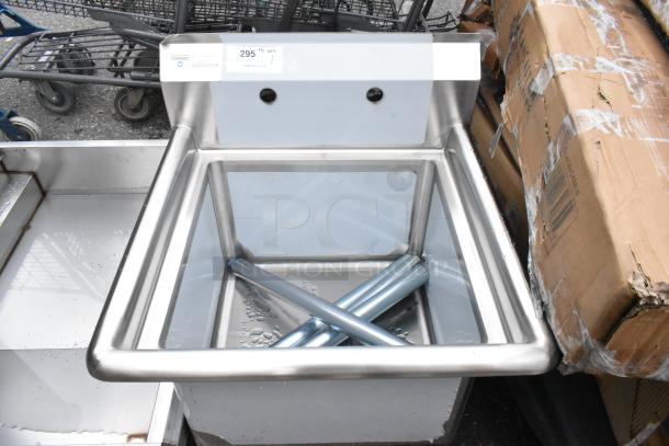 BRAND NEW SCRATCH AND DENT! Steelton 522CS11818N 23 1/2" 18-Gauge Stainless Steel One Compartment Commercial Sink without Drainboard - 18" x 18" x 12" Bowl - Image 1 of 6