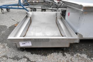 BRAND NEW SCRATCH AND DENT! Stainless Steel Grease Trap on Commercial Casters for Fryer.