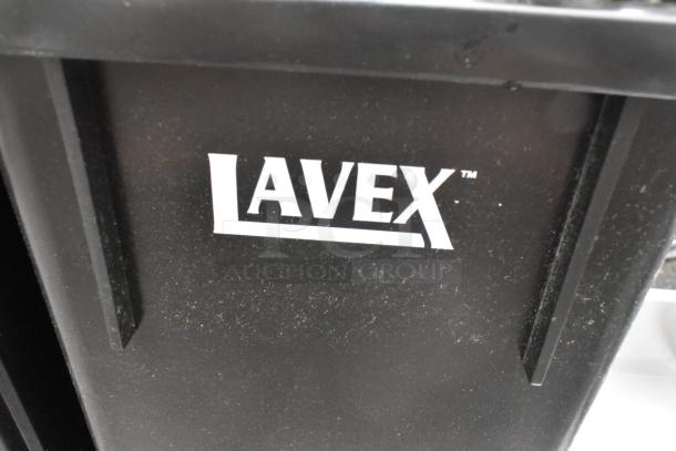 2 BRAND NEW SCRATCH AND DENT! Lavex Black Poly Slim Jim Trash Cans. 2 Times Your Bid! - Image 4 of 4