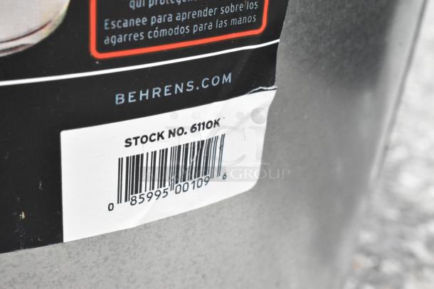 BRAND NEW SCRATCH AND DENT! Behrens 6110K 10 Gallon Galvanized Steel Trash Can with Locking Infinity Lid - Image 4 of 4
