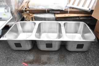 BRAND NEW SCRATCH AND DENT! Stainless Steel 3 Bay Drop In Sink.