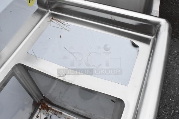 BRAND NEW SCRATCH AND DENT! Steelton 522CS31014LR Stainless Steel 3 Bay Sink w/ Dual Drain Boards. No Legs. - Image 7 of 9