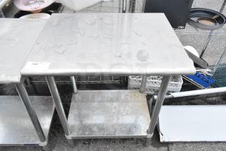Stainless Steel Table w/ Metal Under Shelf.