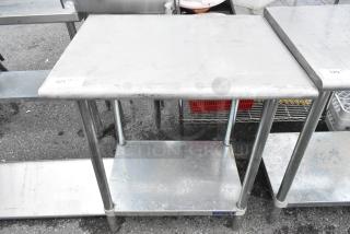 Stainless Steel Table w/ Metal Under Shelf.