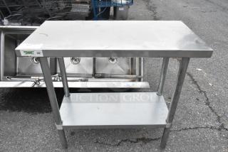Regency 600T1836G Stainless Steel Table w/ Metal Under Shelf.
