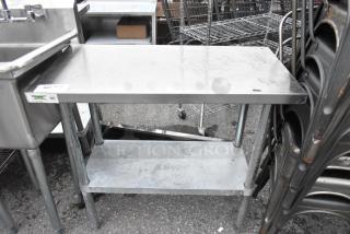 Regency 600T1836G Stainless Steel Table w/ Metal Under Shelf.