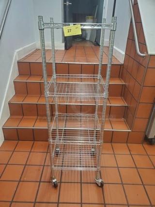 4-Tier Wire Shelving Unit on Casters