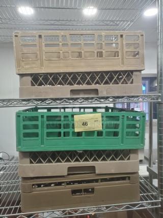 Lot of 5 Miscellaneous Glass Racks