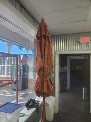 Lot of 2 Patio Umbrellas w/ bases. (2xBid)