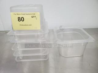 Lot of 6 Rubbermaid 1.7 Qt Food Pans. (6xBid)