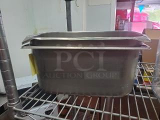 Lot of Two 6.1 Qt Stainless Steel Food Pans. (2xBid)