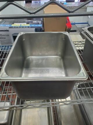 Lot of Three 10 Qt Stainless Steel Food Pans. (3xBid)