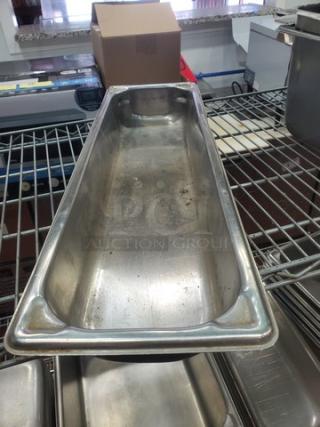 Lot of Six 3.7 Qt Stainless Steel Food Pans. (6xBid)