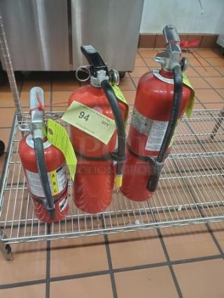 Lot of 3 Fire Extinguishers. (3xBid)