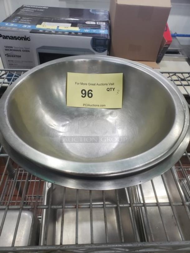 Lot of 3 Stainless Steel Bowls. (3xBid) - Image 1 of 2