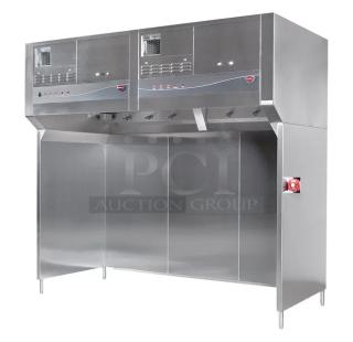 Wells WVU96 109" Ventless Exhaust Hood With Ansul System W/ Frame Panels. Used. Professionally disassembled. Has a few dents shown in pictures.
