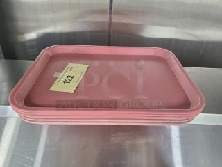 Lot of 6 Plastic Serving Trays. (6xBid)