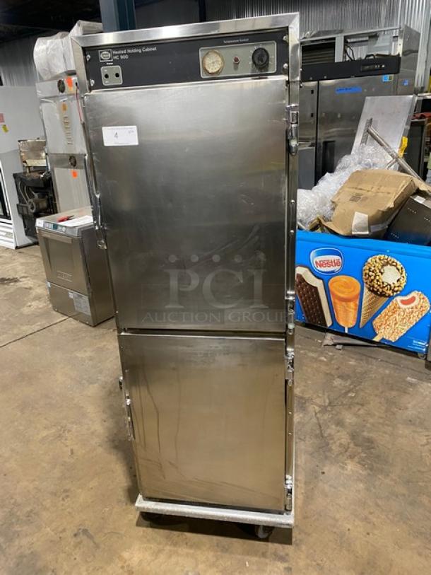 Henny Penny Commercial Stainless-Steel Full-Size Half Door Insulated Heated Holding Cabinet! With Built In Pan Slides! Model: HC900 SN: 03918! 120V 1 Phase! On Casters! - Image 1 of 9
