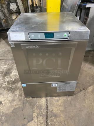 Hobart! New Body Style! Advansys Series Commercial Stainless Steel Electric Powered High Temperature Undercounter Dishwasher! With Full Size Peg Rack! Model: LXER SN: 231229206! 120/208-240V 1 Phase!
