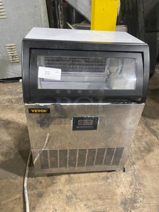 Vevor Commercial Under The Counter Ice Maker Machine! With View Through Reach Down Door! All Stainless Steel Body! Model SKFE150F! 110V!