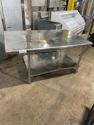 All Stainless Steel Work/Prep Table!  With Underneath Storage Space! On Legs!