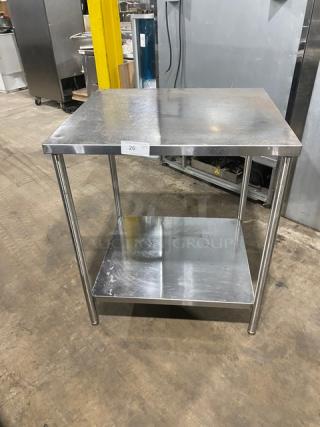 All Stainless Steel Work/Prep Table!  With Underneath Storage Space! On Legs!