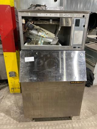 Kold Draft Commercial Ice Making Machine! All Stainless Steel! With Ice Bin Underneath!