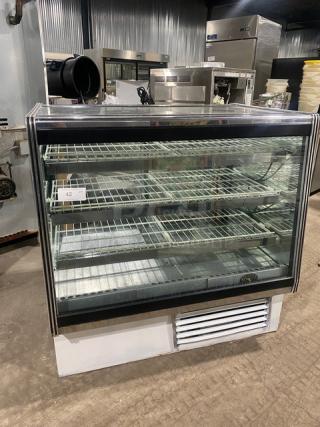 Commercial Refrigerated Deli/Bakey Display Case Merchandiser! With 2 Sliding Rear Access Doors! With Poly Coated Racks!