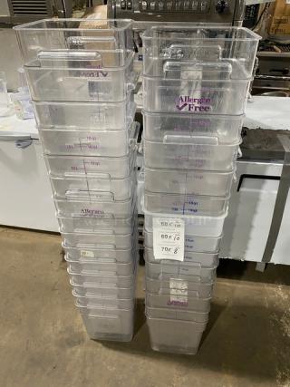 Cambro Poly Food Measuring/Storing Containers! Model 18SFSCW! 10 X Your Bid!