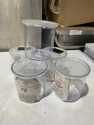 Carlisle Classic 1.2 Qt. Round SAN Plastic Crock! With Lid! Model N0301!